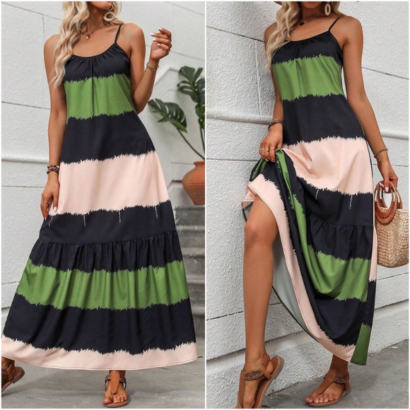 Dresses & Skirts - Color block Cami Maxi Dress
